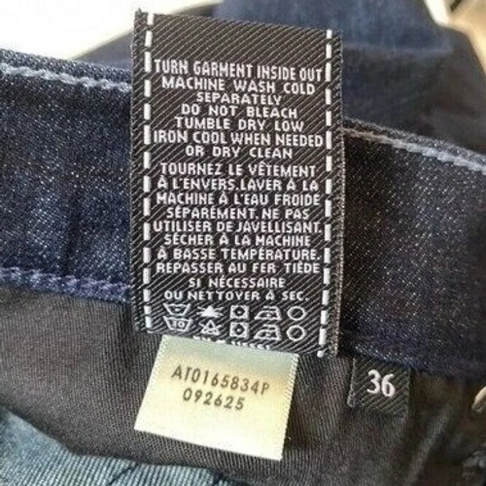 7 For All Mankind Mens Size 36x29 Blue Cotton Blend Adrien Straight Denim Jeans